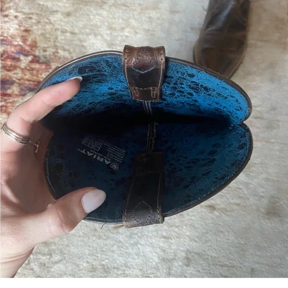 ARIAT - EUC Heritage X Toe Elastic Western Boot SIZE 7.5 women’s - Picture 2 of 3